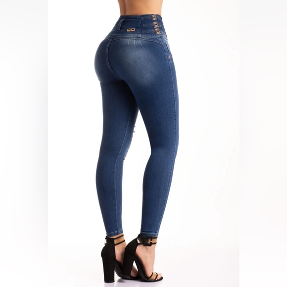 Veros Colombian jeans levanta cola dice 10 Colombia 5/7 USA - Picture 3 of 3